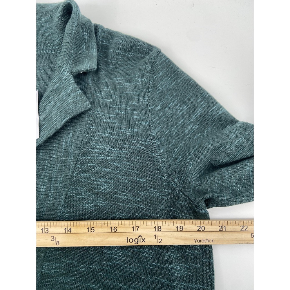 J Jill Sweater Womens Medium Green Escarole Cardigan Button Knit‎ Jacket Casual - Picture 5 of 9
